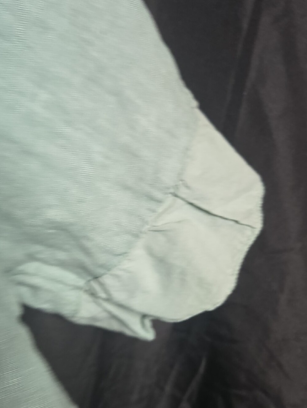 Relaxed Seafoam Green Linen Peasant Blouse - Picture 5 of 5